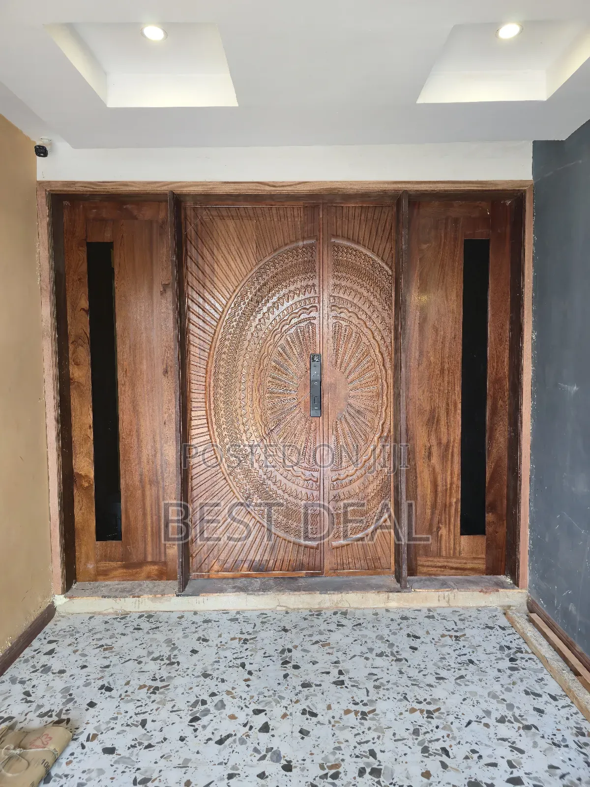 Solid Mahogany Security Double Door
