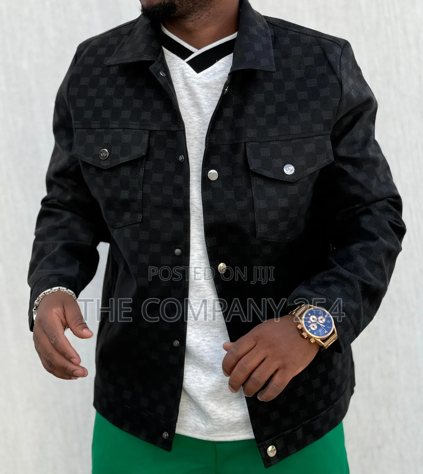 Quality Casual Double Pocket Leather Silky Collor Designed Jacket