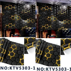 3d Saloon Wallpaper With Light Reflection Effect