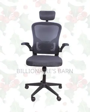 Grey Office Chair With Flip-Up Arms • Office-Ready Style