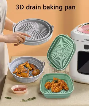 205mm Air Fryer Silicone Pot Round /Square Baking Tray