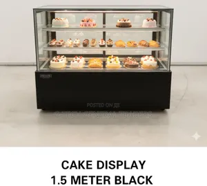 Premier Commercial Cake Display Chiller – 1.5 Meter Black