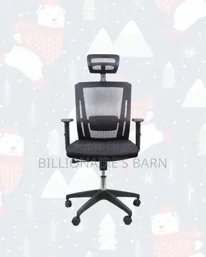 Black Office Chair • All-Day Comfort, Nylon Base Stability
