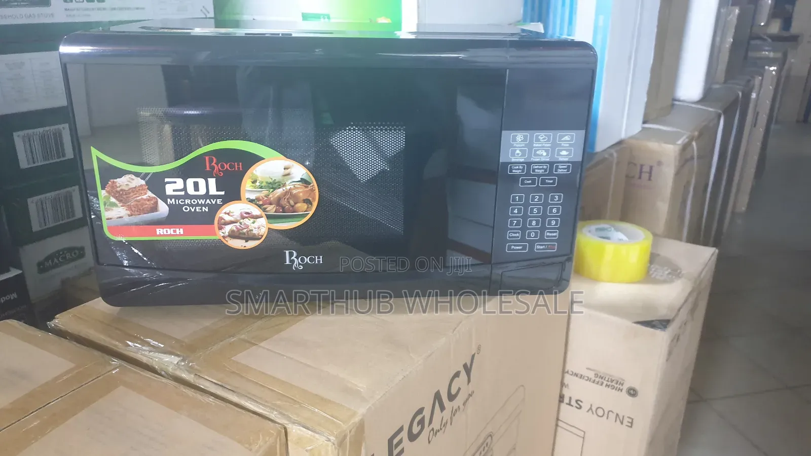 20l Roch Digital Microwave Oven Black