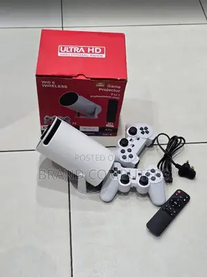 Hy300 Portable Projector With Video Game Console