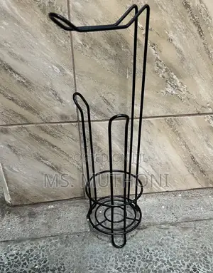 Black Metallic Tissue Rolls Holder