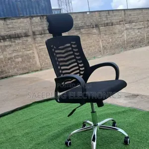 Secretarial Mesh Chair ~ Adjustable Headrest and Lumbar Support