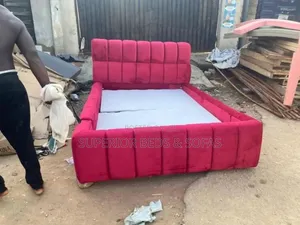 Channel-Tufted Upholstered 4 by 6 Bed