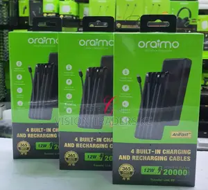 Oraimo Opb-P5201 20,000mah Power Bank With 4 Built-in Charging Cables