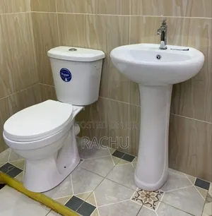 Toilet and Pedestal Sink