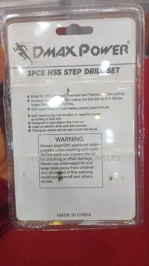 Dmax Power 3-piece Hss Step Drill Set.
