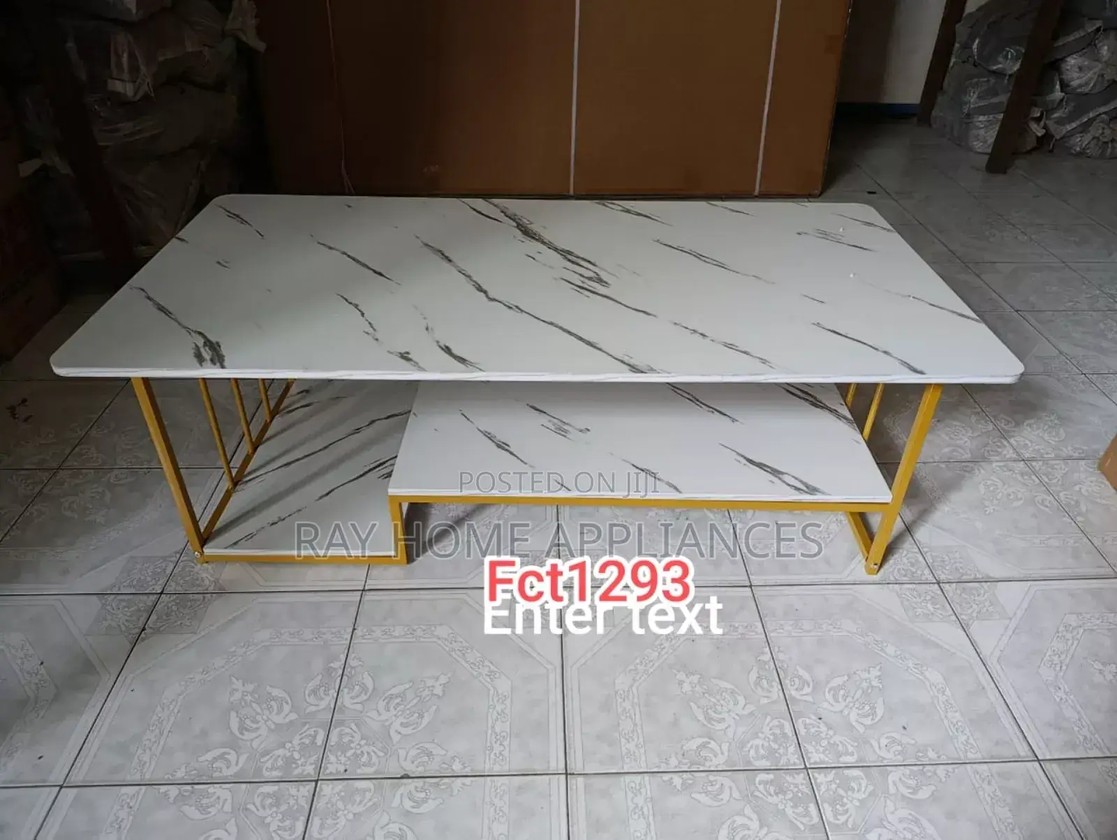 Executive White Marble Coffee Table