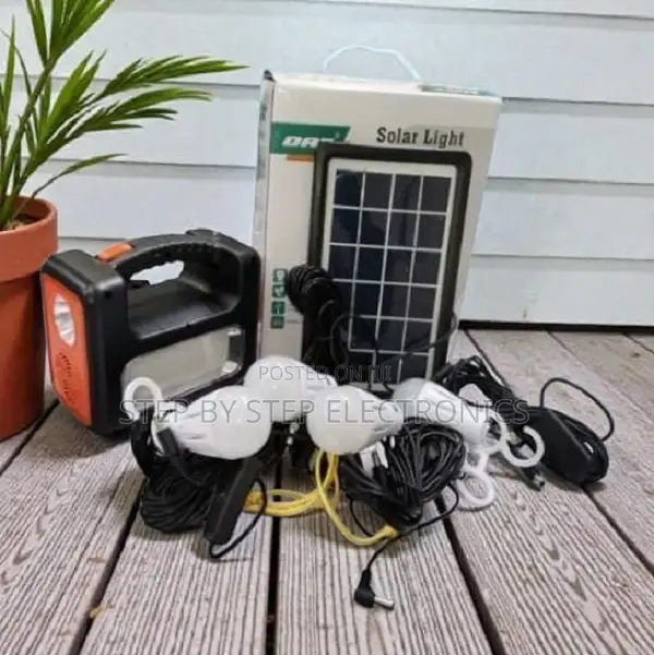 Dat at-9011b Compact Solar Lighting Kit With Fm Radio