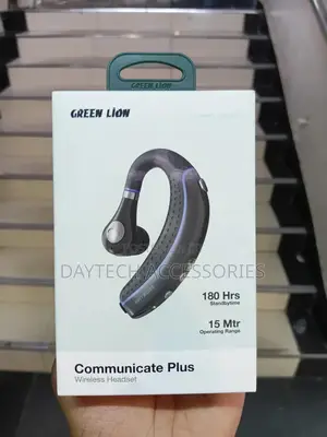 This Is a Green Lion Communicate Plus Wireless Headset.