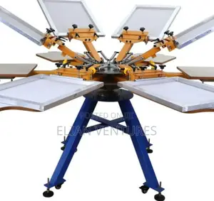 Newly Arrived 6 Colour 6 Station Screen Printing