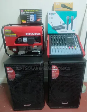 6 Channels Sound System - 2.5kva Honda Generator