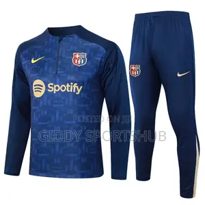 Dark Blue Fc Barcelona 2024/2025 Training Tracksuit