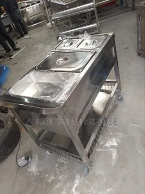 Mobile Food Warmer Display, Stainless Steel Made