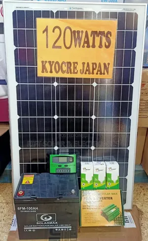 120 Watts Solar - 100ah Battery - 10a Controller - 300 Watts Inverter