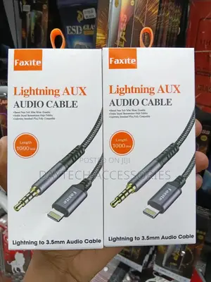 Lightning to Aux Cable for iPhone, iPad, iPod.