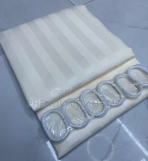 Cream Shower Curtain With Hooks