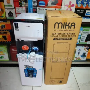 Mika Water Dispenser Hot Electric Cooling With Cabinet White Black