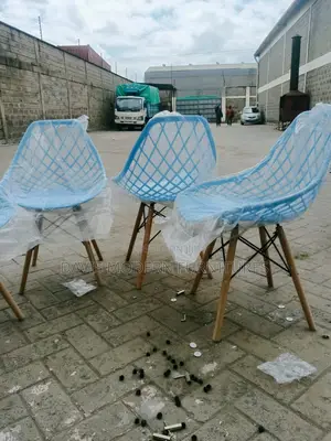 Iconic Blue Lattice Chairs