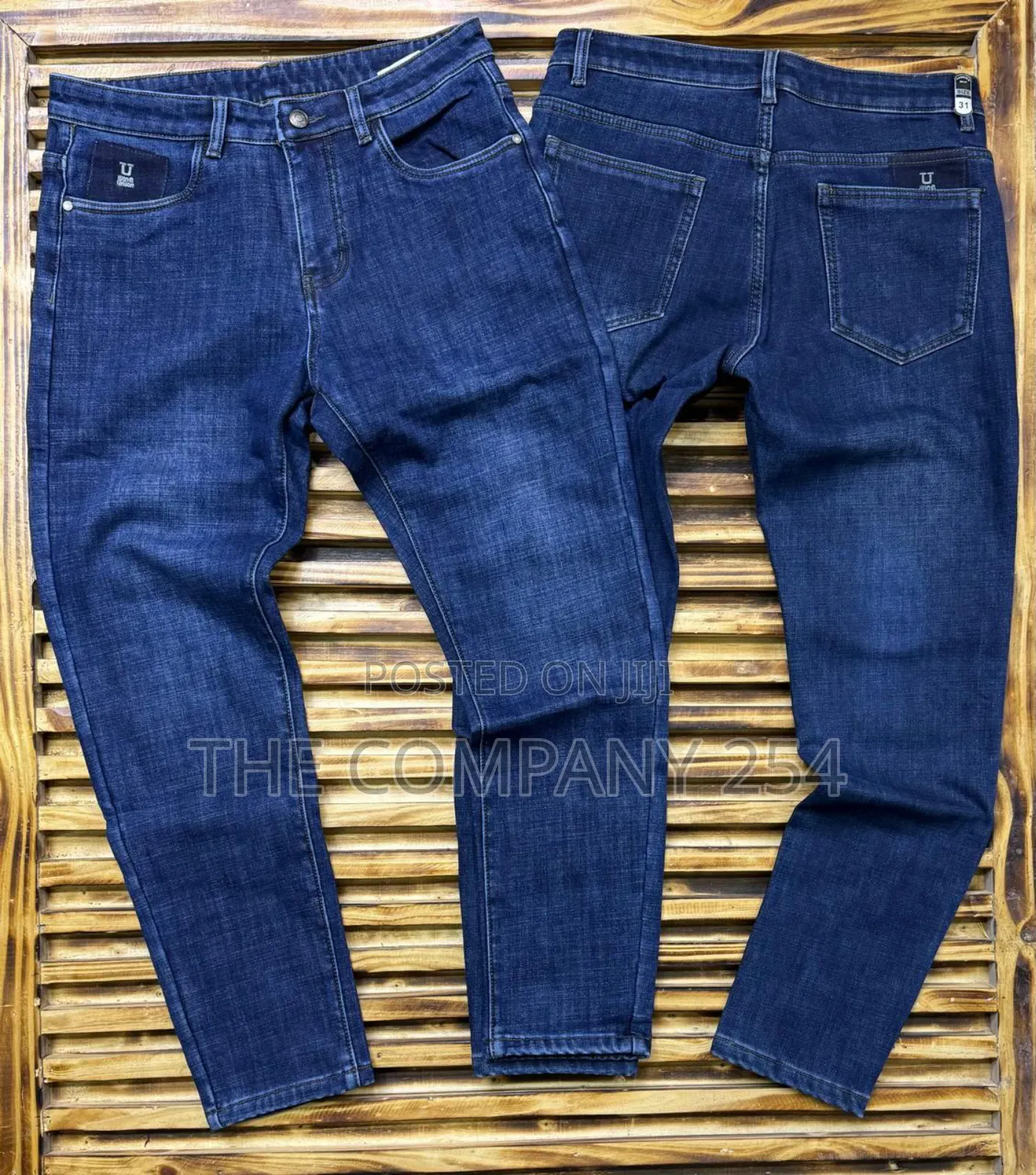 Quality Leather Casual Men Straight Jeans
