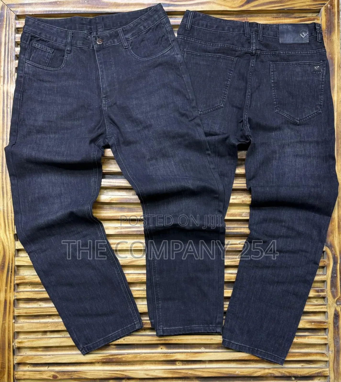 Quality Leather Casual Men Straight Jeans