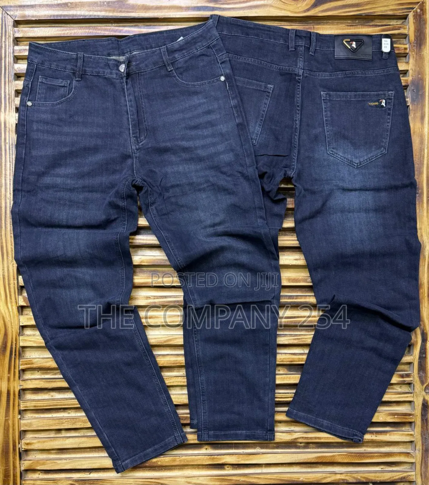 Quality Leather Casual Men Straight Jeans