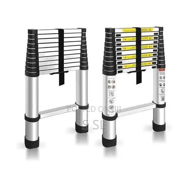 4.4m Telescopic Aluminium Ladder Heavy Duty