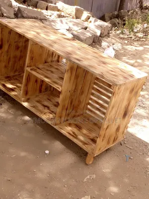 Tv Stand Pallet Flamed . Unique in Design