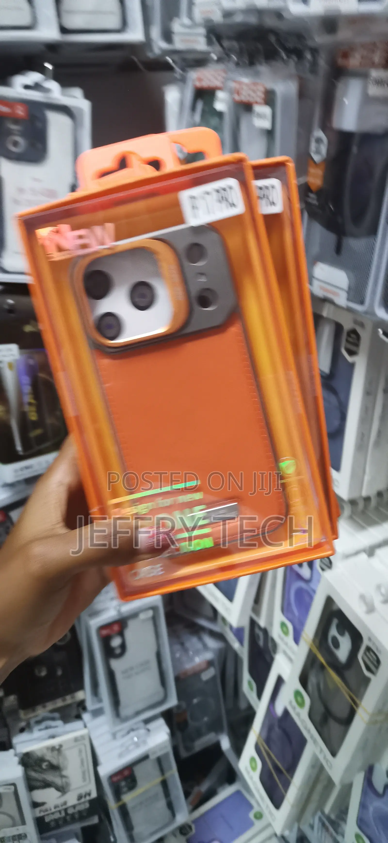Bewasd Metalic Leather Aroma Case for iPhone 17 Pro -Orange