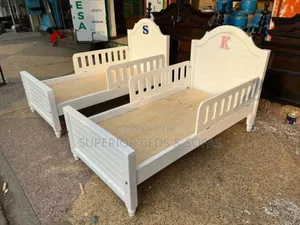 White Wooden Kids Bed Frame