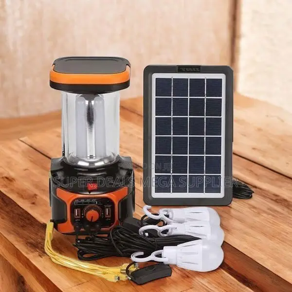 Dat-at 9016b Solar Lighting Kit With Usb Charging and Led Bulbs