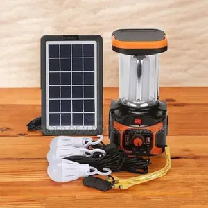Dat at 9016b Solar Lighting System With Fm Radio and Battery Indicator