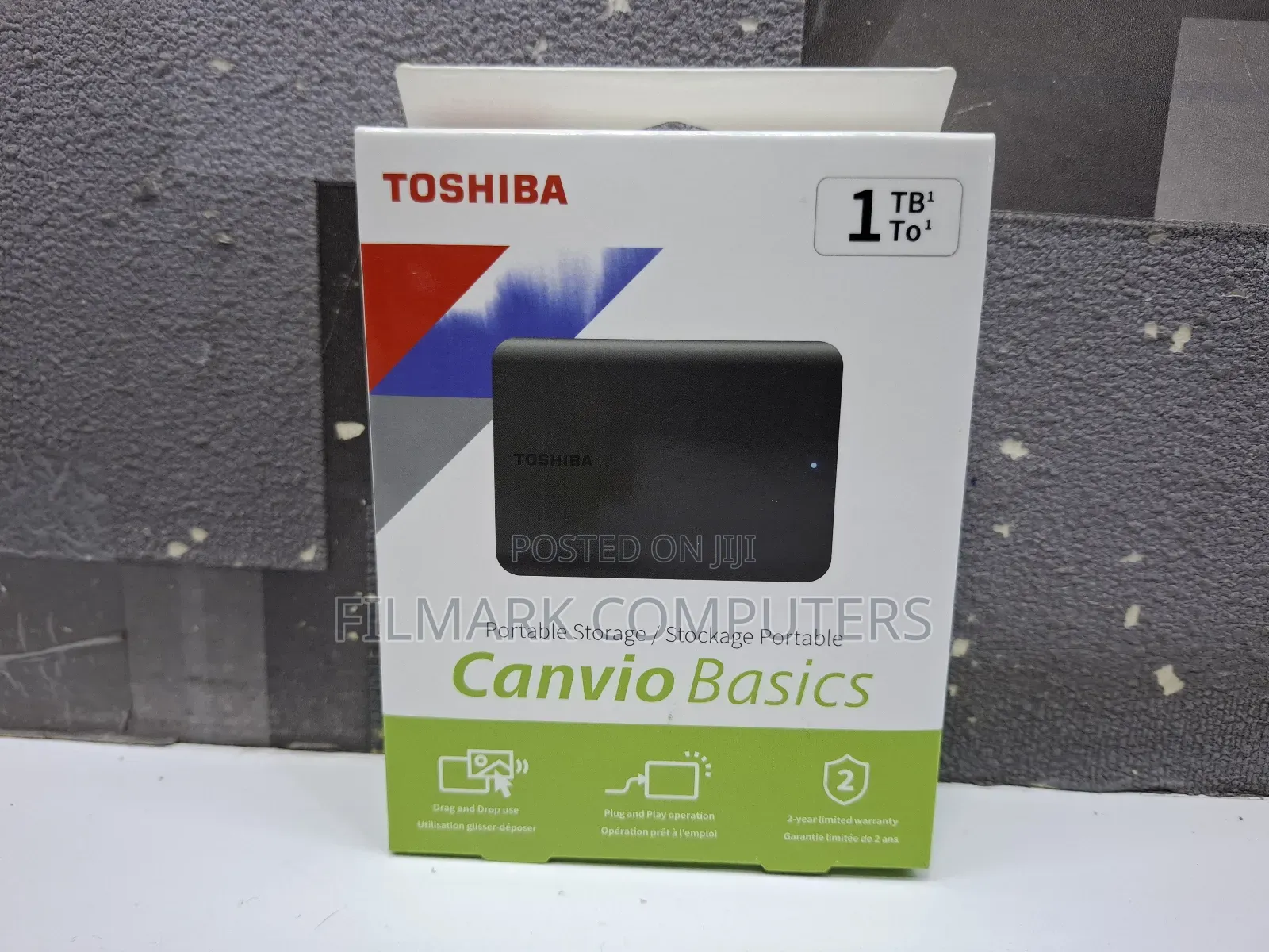 Toshiba Canvio Basics 1tb External USB 3.0 Portable Hard Drive
