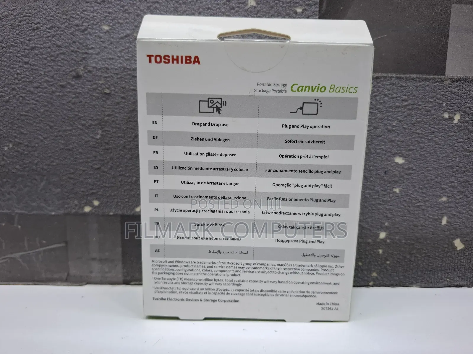 Toshiba Canvio Basics 1tb External USB 3.0 Portable Hard Drive