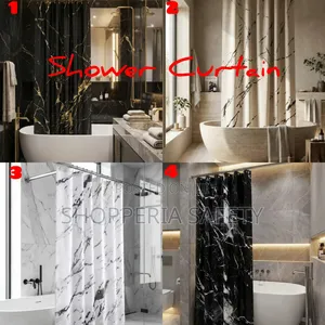 Marble Effect Shower Curtains