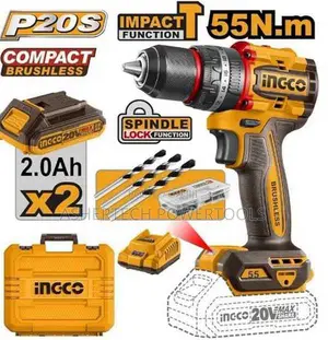 Ingco Cidli20558 Compact Brushless Cordless Impact Drill 55nm