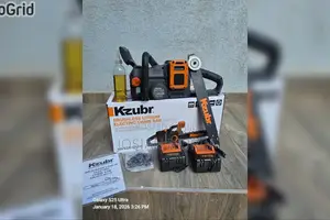 Kzubr Cordless Chainsaw 
2 Batteries 4.0ah
2chargers