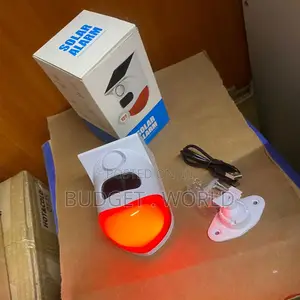 Led Solar Alarm, Remote Alarm Lights, Infrared Sensor -White