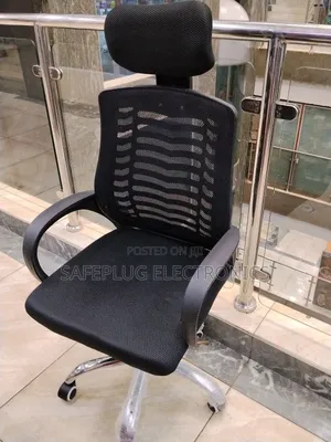 Office Chair -Secretarial Mesh Office Chair With Headrest