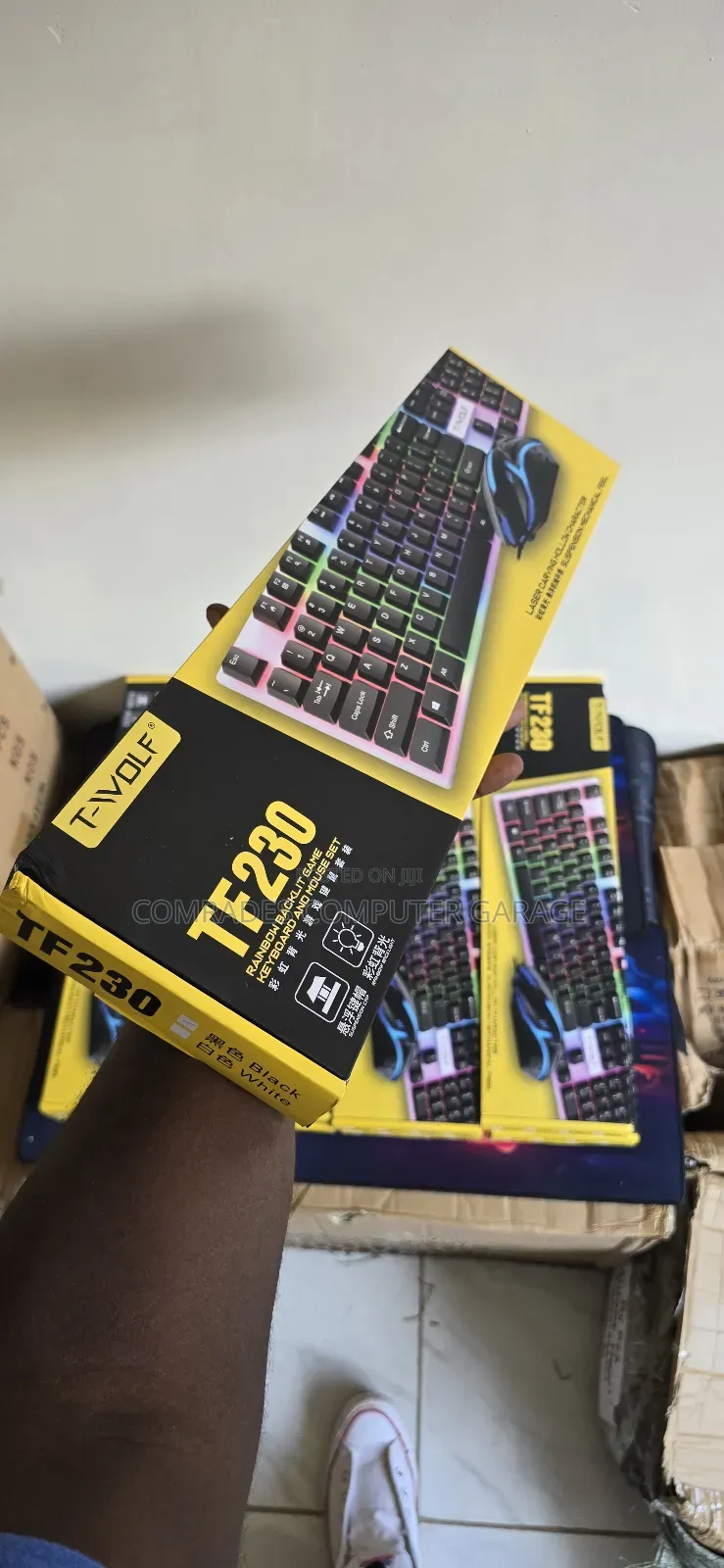 T-Wolf Tf230 Wired RGB Keyboard and Mouse Set.