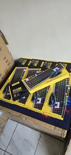 T-Wolf Tf230 Wired RGB Keyboard and Mouse Set.