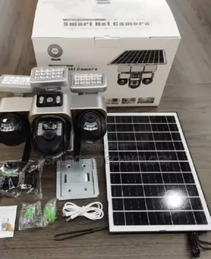 (Three) Solar Powered PTZ Camera - (Pir Human Detection