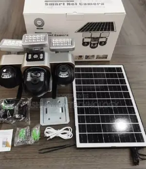 Triple Lens 4g Solar PTZ Camera Solar Light 4g 4mp Triple Lens (Three)