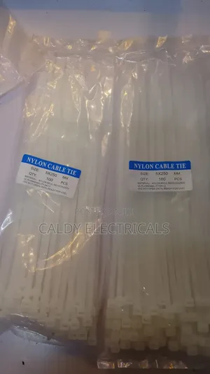 White 5*250 Natural Nylon Cable Ties (Zip Ties).