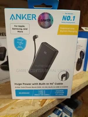 Anker Huge Power With Built in 90° Cable Powerbank