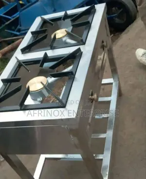 Stainless Steel Stove, Commercial Grade Two Burner Gas Cooker